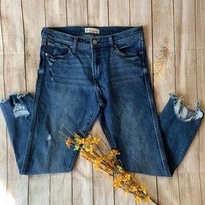 Gap high rise slim straight jeans